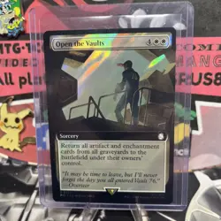 1x MTG Open the Vaults (Extended Art) (Surge Foil) - Fallout (PIP) #983 - Magic - Image 2