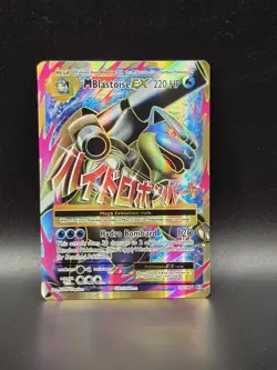Pokemon TCG M Blastoise EX Full Art Holo Ultra Rare 102/108 Evolutions Card - Image 1