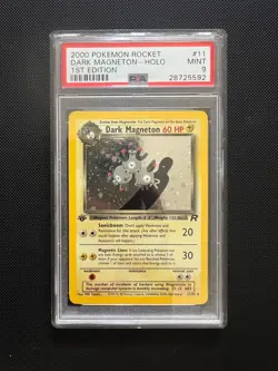 Pokemon TCG Dark Magneton 11/82 Team Rocket Holo 1st Edition PSA 9 - Image 1