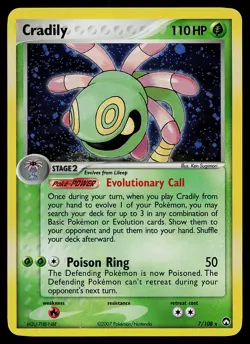 Pokemon Card - Cradily Power Keepers 7/108 Holo Rare - Image 1