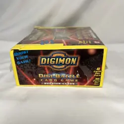 1999 Digimon Digi-Battle Card Game Booster Cards Series 2 Yellow Sealed Box - Image 2