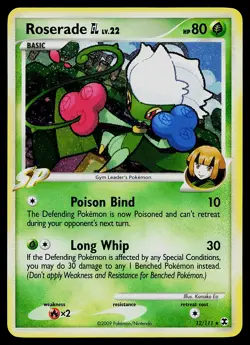 Pokemon Card - Roserade GL Rising Rivals 12/111 Holo Rare - Image 1