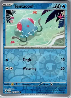 Tentacool 072/165 Reverse Holo SV: Scarlet & Violet 151 - Pokemon Card - NM - Image 1
