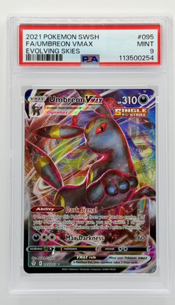 Umbreon VMAX #95 Pokemon Evolving Skies PSA 9 - Image 1