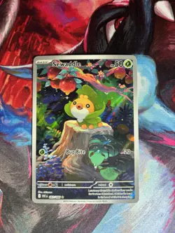 Pokemon TCG Sewaddle 87/86 Sv: White Flare Illustration Rare Near Mint - Image 1