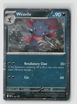 Weavile #021 Me Mega Evolution Promo Holo Rare Cosmos Holo Pokemon TCG NM - Image 1