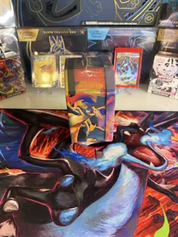 SEALED Mega Charizard X ex Tin Pokemon TCG Mega Evolution Phantasmal Flames - Image 4