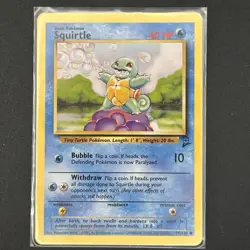 Squirtle - 93/130 Base Set 2 Common Pokemon - LP - Image 1