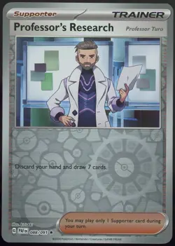 Professor's Research 088/091 Rare Reverse Holo LP-NM - Pokemon TCG S&V Fates PAF - Image 1
