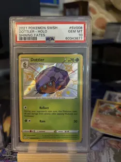 2021 Pokemon SWSH Dottler Holo Shining Fates #SV008 PSA 10 - Image 1