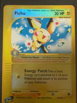 Pokemon Pichu 58/165 Expedition Reverse Holo E-Reader 2002 - LP - Image 1