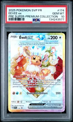 PSA 10 Eevee ex SVP 174 Super Premium Collection Promo Pokemon FR POP 7 - Image 4