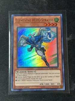 Elemental Hero Stratos - BLHR-EN061 - Ultra Rare 1st Ed NM Yugioh - Image 1