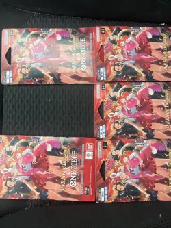 One Piece TCG Heroines Edition EB-03 Sleeved Booster Packs Lot of 5 Sealed - Image 1