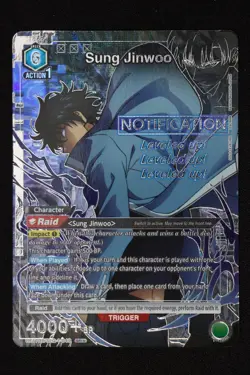 Sung Jinwoo Union Arena Solo Leveling Super Rare Alt (SR*) Leveled Up - Image 1