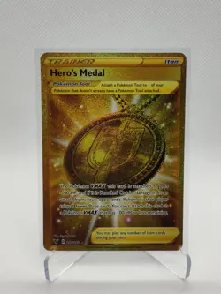 Pokemon TCG - Hero's Medal 201/185 - Vivid Voltage - Gold Hyper Rare Card - Image 1