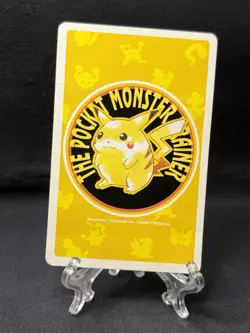 Pokemon Japanese YELLOW Pikachu POKER Playing Card Poliwag 3 Of Hearts 1998 - Image 2
