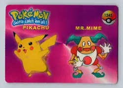 Pokemon Card - Pikachu & Mr. Mime #1245 - Vending Machine - Holo - Image 1