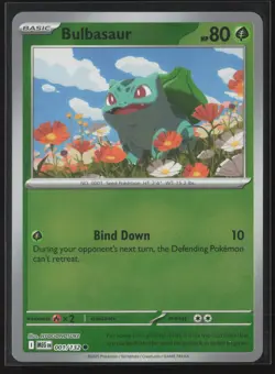 Bulbasaur Common ME01: Mega Evolution 001/132 NM Pokemon Card Reverse Holo - Image 1