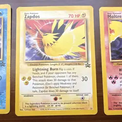 Pokemon Promo Articuno, Zapdos, Moltres Card Lot English 2000 Vintage - MP-LP - Image 3