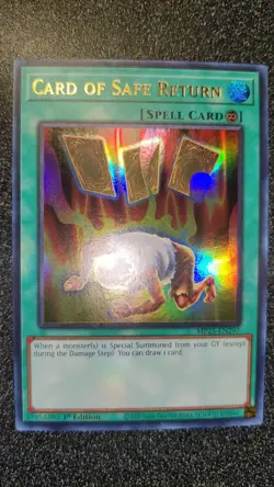 Yu-Gi-Oh! TCG Card of Safe Return MP25-EN297 Ultra Rare NM 1st Edition - Image 1