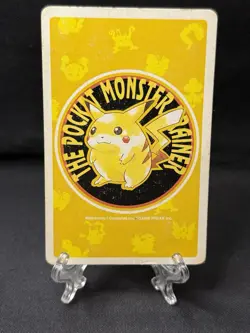 Pokemon Japanese YELLOW Pikachu POKER Playing Card Onix 7 Of Clubs 1998 - Image 2
