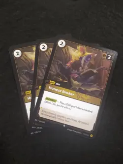 3X - HONEST BROKER 155/221 RIFTBOUND - SPIRITFORGED FOIL ENGLISH CARD - Image 1