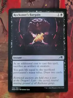 MTG Card: Reckoner's Bargain (Kamigawa: Neon Dynasty) FOIL - Image 1