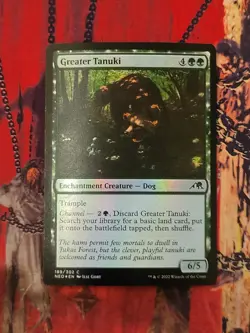 MTG Card: Greater Tanuki (Kamigawa: Neon Dynasty) FOIL - Image 1
