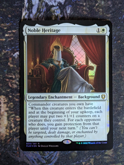 MTG Card: Noble Heritage (CL: Battle for Baldur's Gate) FOIL - Image 1