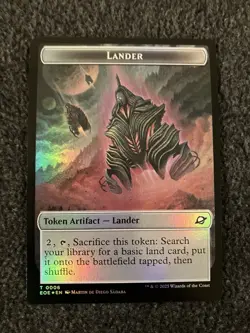 Magic The Gathering MTG - Drone Lander (0005) Doubled-Sided Token Foil - EOE - Image 2