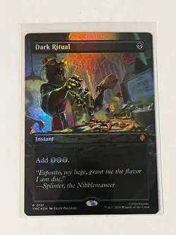 MTG, Dark Ritual FOIL BORDERLESS 131 NM Teenage Mutant Ninja Turtles TMC - Image 1