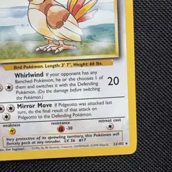 Pidgeotto 22/102 Pokemon Base Set Trading Card WOTC TCG Rare 1999 NM - Image 5