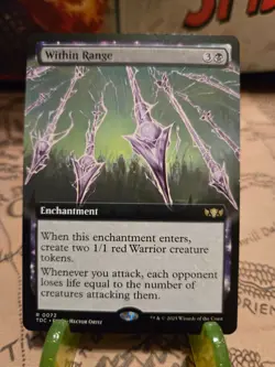 MTG Within Range Commander: Tarkir: Dragonstorm Regular Extended Art Rare NM - Image 1
