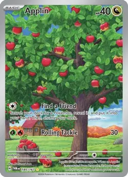 Applin - 185/167 - Pokemon Twilight Masquerade Illustration Rare NM - Image 1
