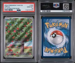 Pokemon Applin 185/167 Twilight Masquerade Illustration Rare Holo graded PSA 10 - Image 3