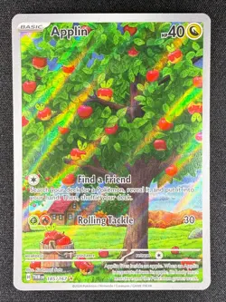 Pokemon - Applin - 185/167 - Twilight Masquerade - Illustration Rare - Image 1