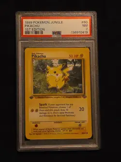 1999 Pokemon Jungle 1st Edition Pikachu #60/64 PSA 7 NM WOTC Red Cheeks - Image 1