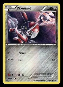 Pawniard 81/101 Reverse Holo BW Noble Victories Pokemon Card - Image 1