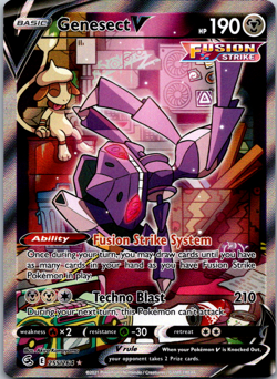 Genesect V 255/264 Holo Alternate Alt Art Rare Fusion Strike Pokemon TCG NM - Image 1