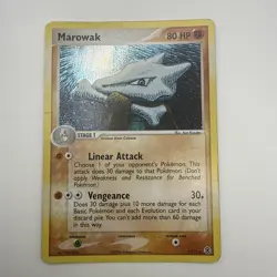 Pokemon Marowak Holo Rare EX FireRed & LeafGreen 7/112 80HP Stage 1 - Image 1