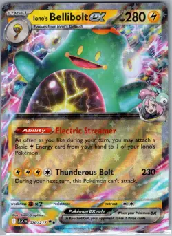 Iono's Bellibolt ex 070/217 ME: Ascended Heroes - Pokemon Card - NM - Image 1