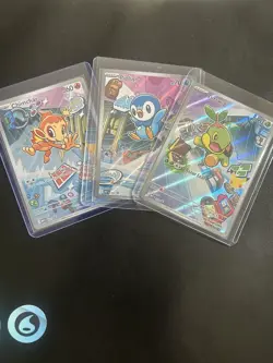 POKEMON MEGA EVOLUTION PROMO SET 040, 041, 042 ENGLISH TURTWIG, CHIMCHAR, PIPLUP - Image 1