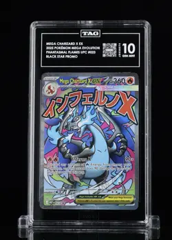 Pokemon Mega Charizard X EX 023 Me: Mega Evolution Promo Holo TAG 10 2025 #05 - Image 1
