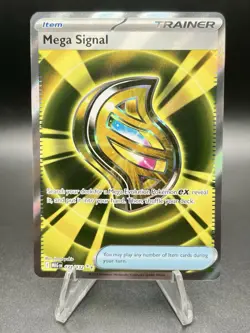 Pokemon TCG Trainer Mega Signal 171/132 Full Art Ultra Rare Holo Mega Evolution - Image 1