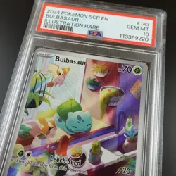 PSA 10 Bulbasaur 143/142 Pokemon Stellar Crown IR Full Art Holo Card - Image 2