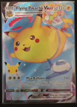 Pokemon TCG Flying Pikachu VMAX 007/025 Celebrations NM - Image 1