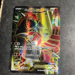 Pokemon TCG Groudon-EX Holofoil Ultra Rare 2015 textured full art - Image 1