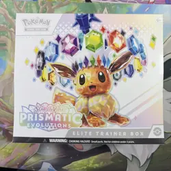 Pokemon Scarlet & Violet Prismatic Evolutions Elite Trainer Box ETB Small Tear - Image 1