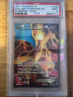 Charizard EX - Full Art Holo XY Flashfire Pokemon Card #100/106 PSA 9 Mint - Image 1